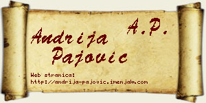 Andrija Pajović vizit kartica